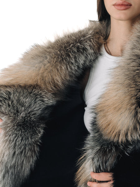 Beaver and Grey Fox Coat