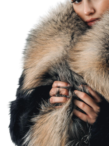 Beaver and Grey Fox Coat