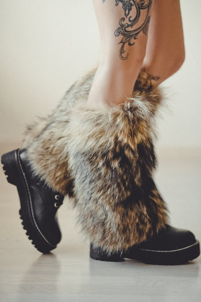 Fox Fur Leg Warmers