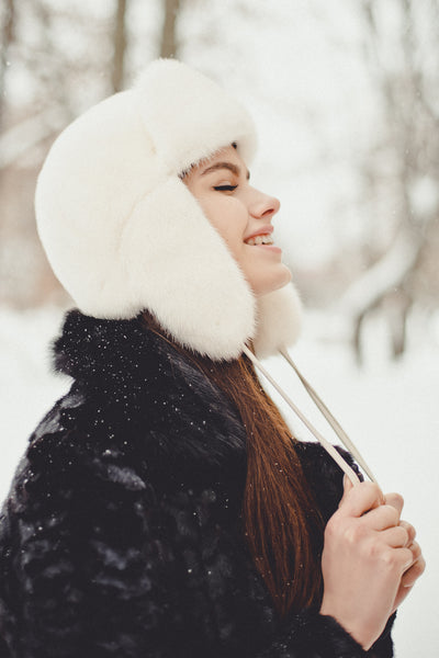 Black Mink Fur Hat