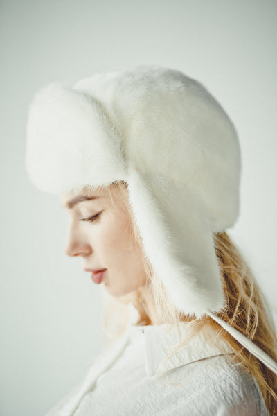 White Mink Fur Hat