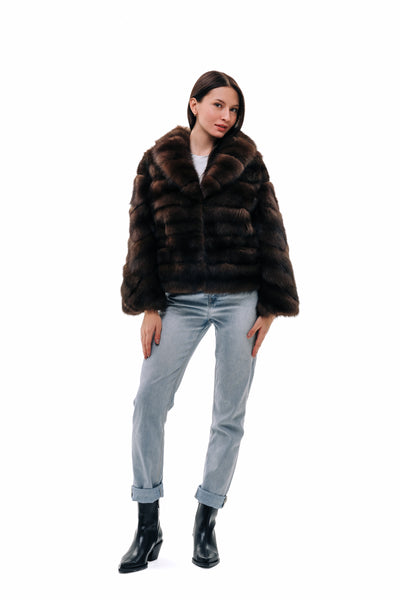 Brown Marten Fur Jacket