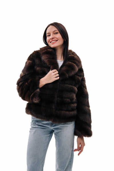 Brown Marten Fur Jacket