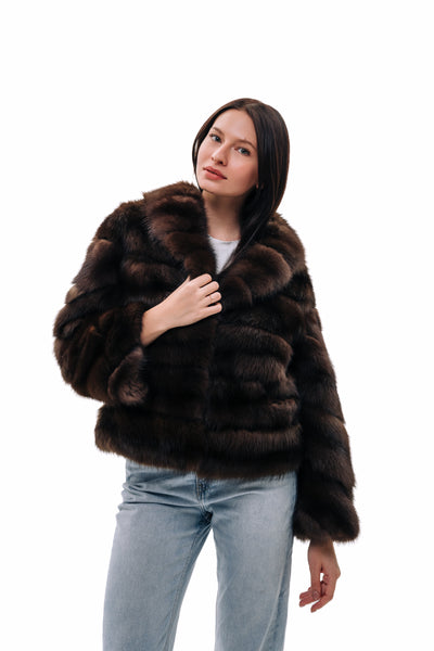 Brown Marten Fur Jacket