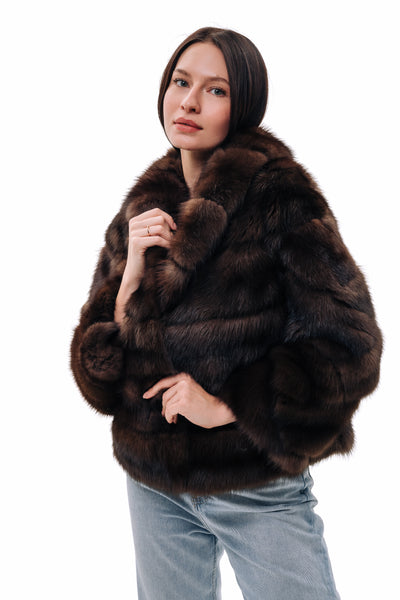 Brown Marten Fur Jacket