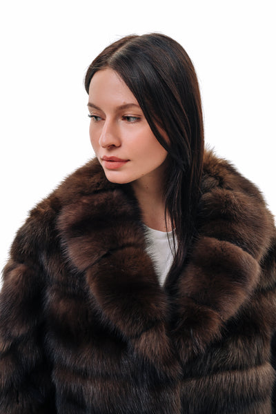 Brown Marten Fur Jacket