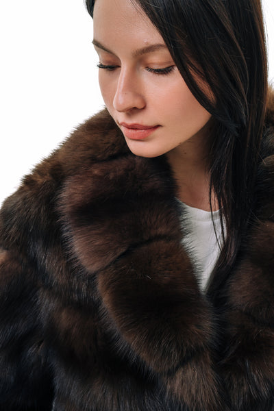 Brown Marten Fur Jacket