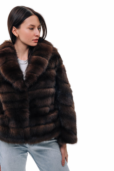 Brown Marten Fur Jacket