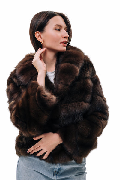 Brown Marten Fur Jacket