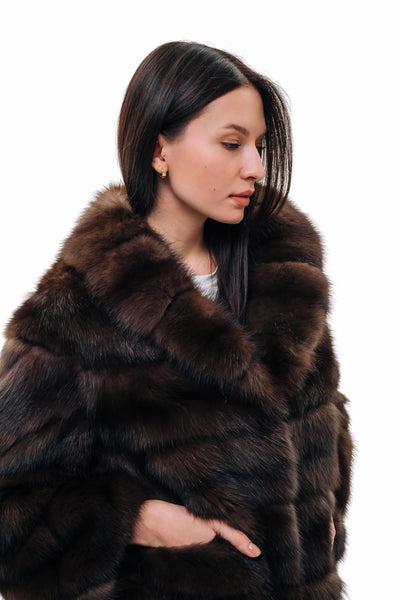 Brown Marten Fur Jacket