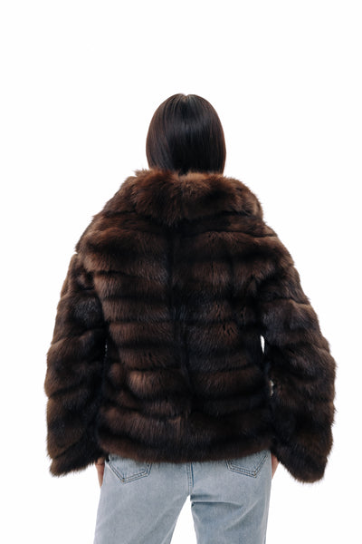 Brown Marten Fur Jacket