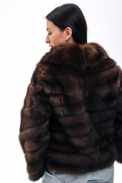 Brown Marten Fur Jacket