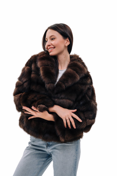 Brown Marten Fur Jacket