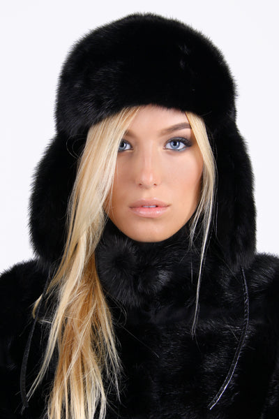 White Mink Fur Hat
