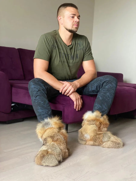 Black Fur Boots