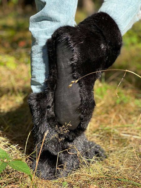 Black Fur Boots