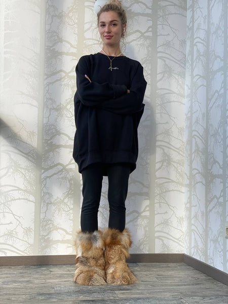 Black Fur Boots