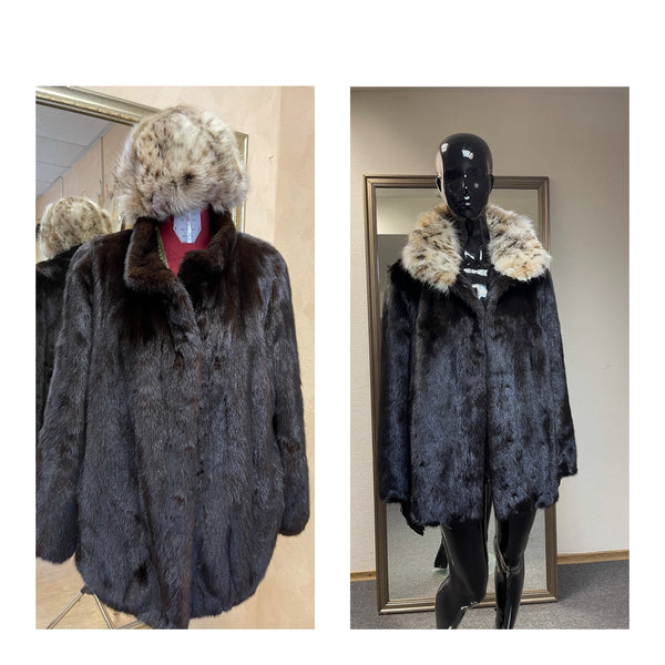 Luxury collar coat from vintage mink