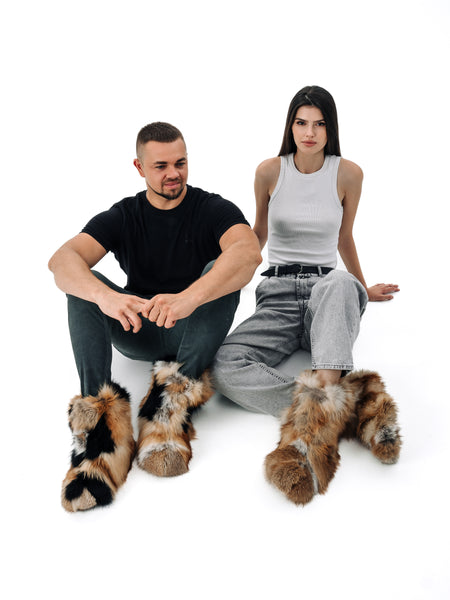 Black Fur Boots