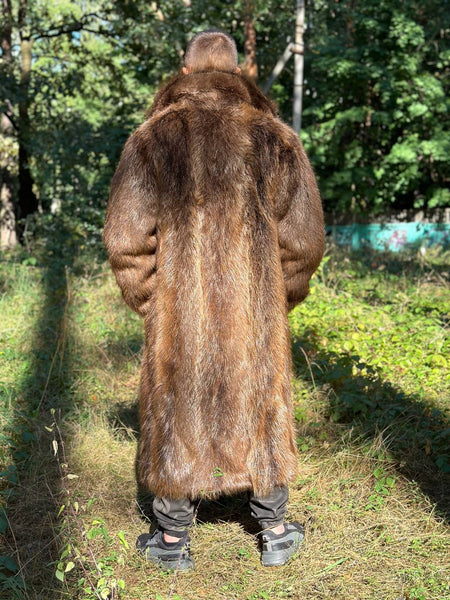 Full-Lengh Beaver Fur Coat
