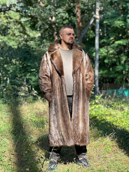 Full Lengh Otter Fur Coat