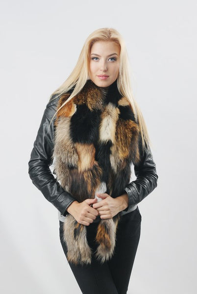 women's real fur scarf
