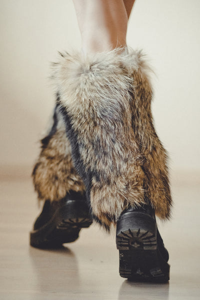 Raccoon Fur Legwarmers