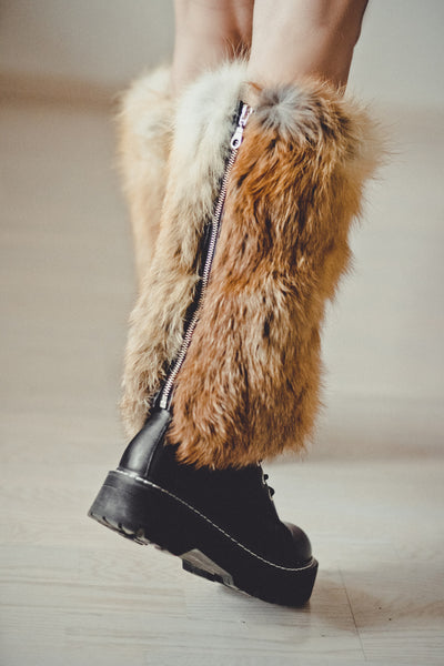 Fox Fur Leg Warmers
