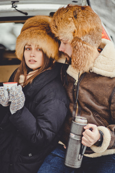 Fox Fur Ushanka Hat for Men