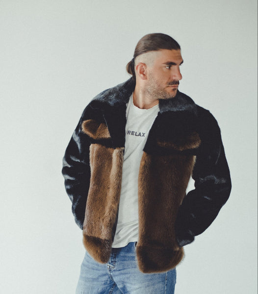 Otter Fur Jacket with Pockets