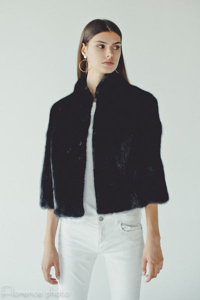 Black Mink Fur Jacket
