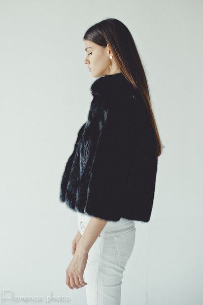 Black Mink Fur Jacket