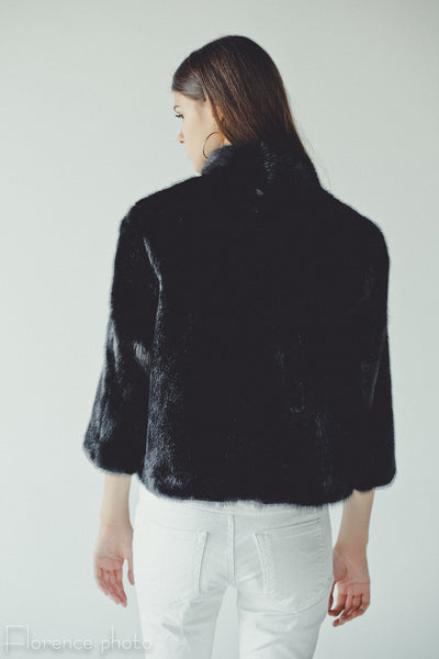 Black Mink Fur Jacket