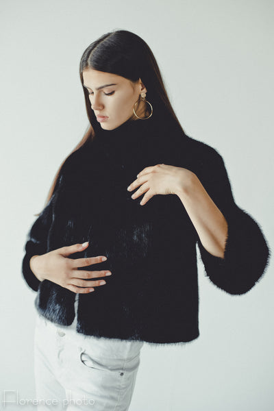 Black Mink Fur Jacket