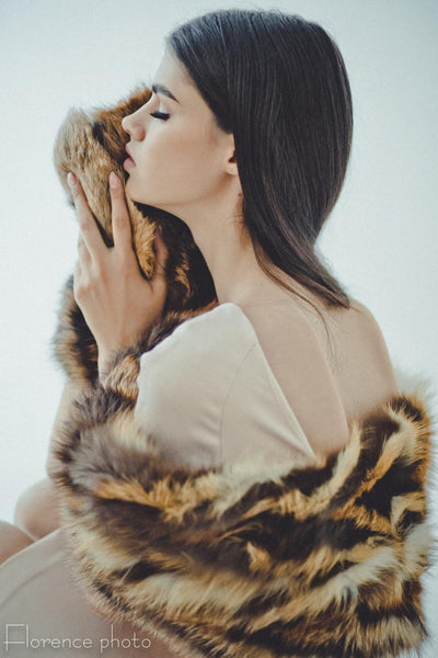 genuine fox fur stole