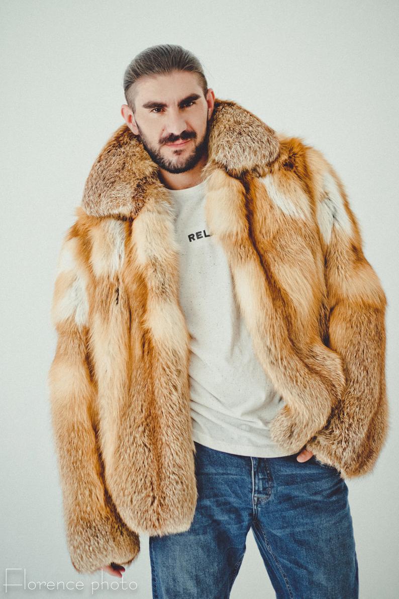 Fox Fur Winter Coat for Men