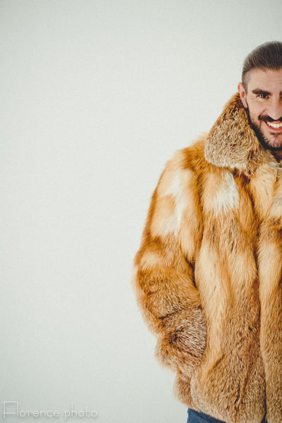 real fur jacket for men