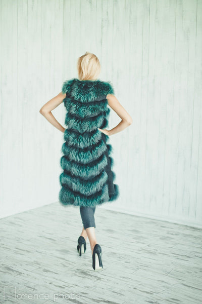 raccoon fur vest cheap