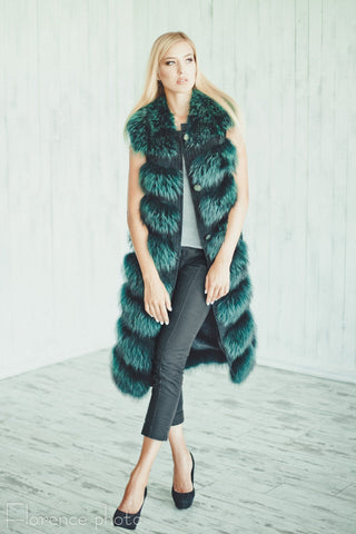 real raccoon fur vest for womens