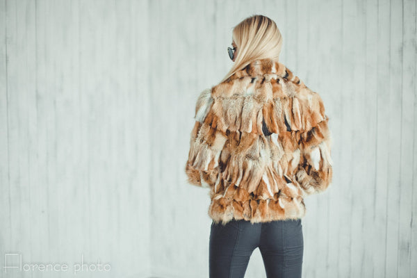 fox fur fashionable jacket women