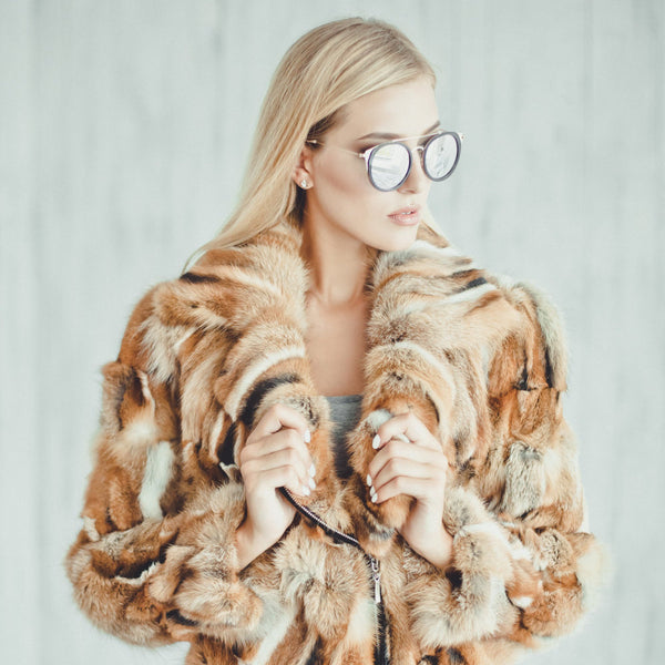 fox fur jacket cheap