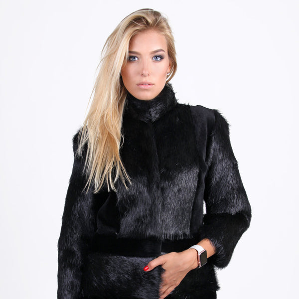 nutria fur jacket for women