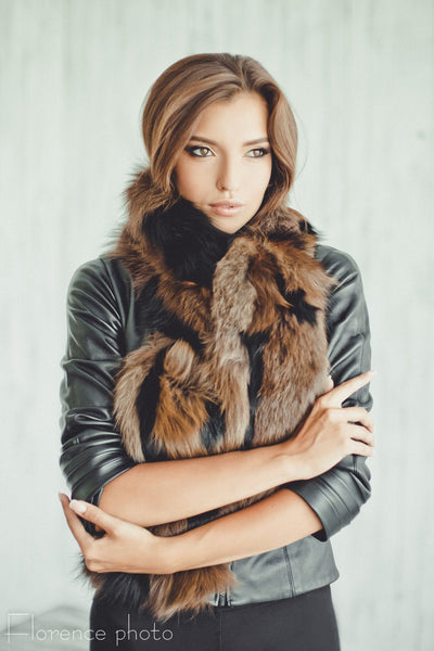 real fox fur shawl