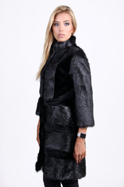nutria fur coat for girls