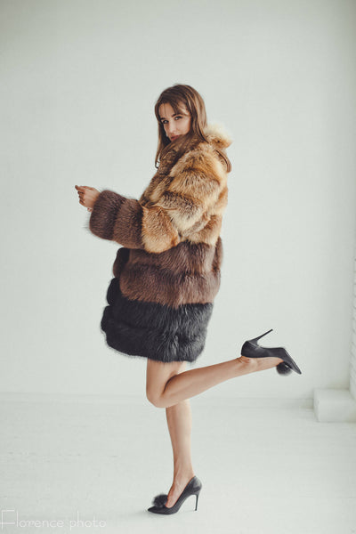 real fur womens jacket