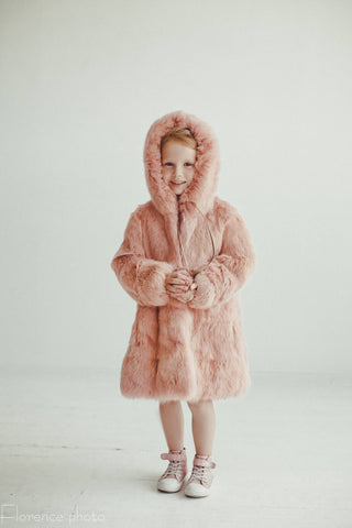 pink baby fur jacket