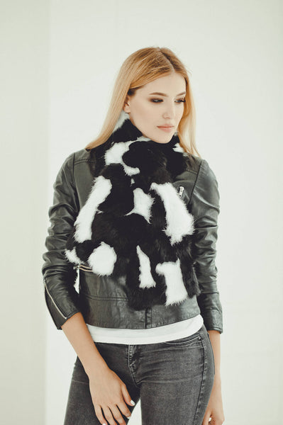 real rabbit fur scarf