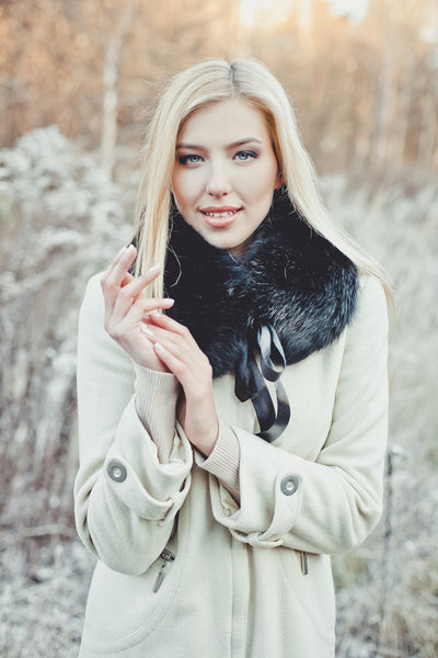 black collar in fur