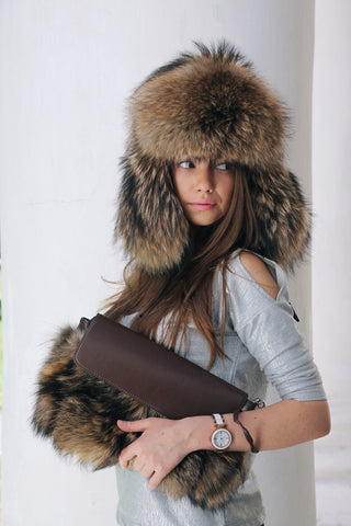 handbag in real fur