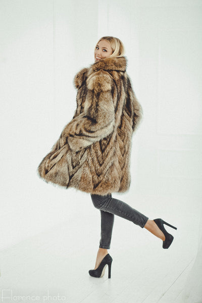 raccoon fur coat for women